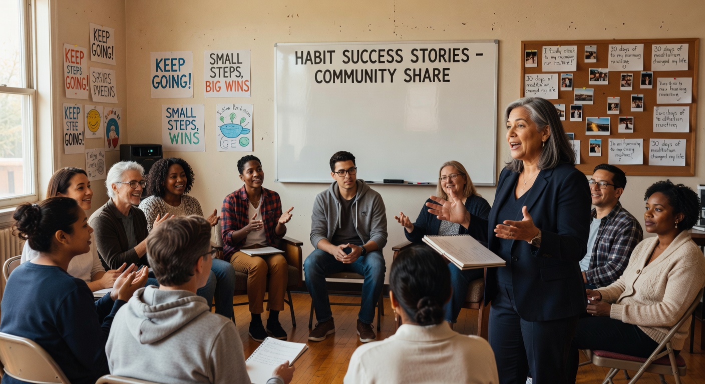 Habit community sharing and connecting